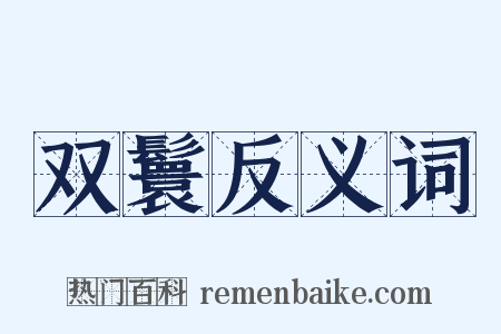 双鬟反义词是什么意思的图片